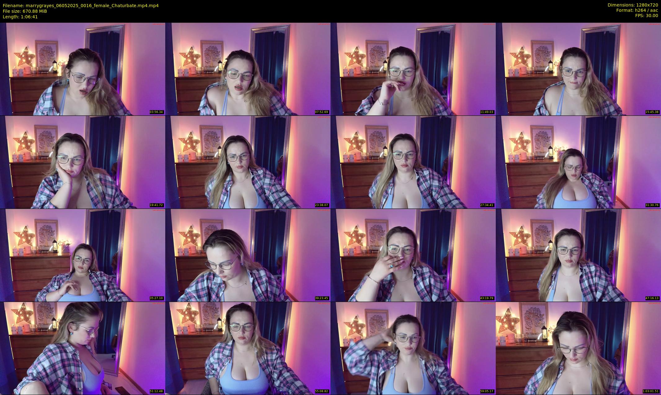 marrygrayes — 67 minute Chaturbate female cam show recording, 720p, May 6, 2025