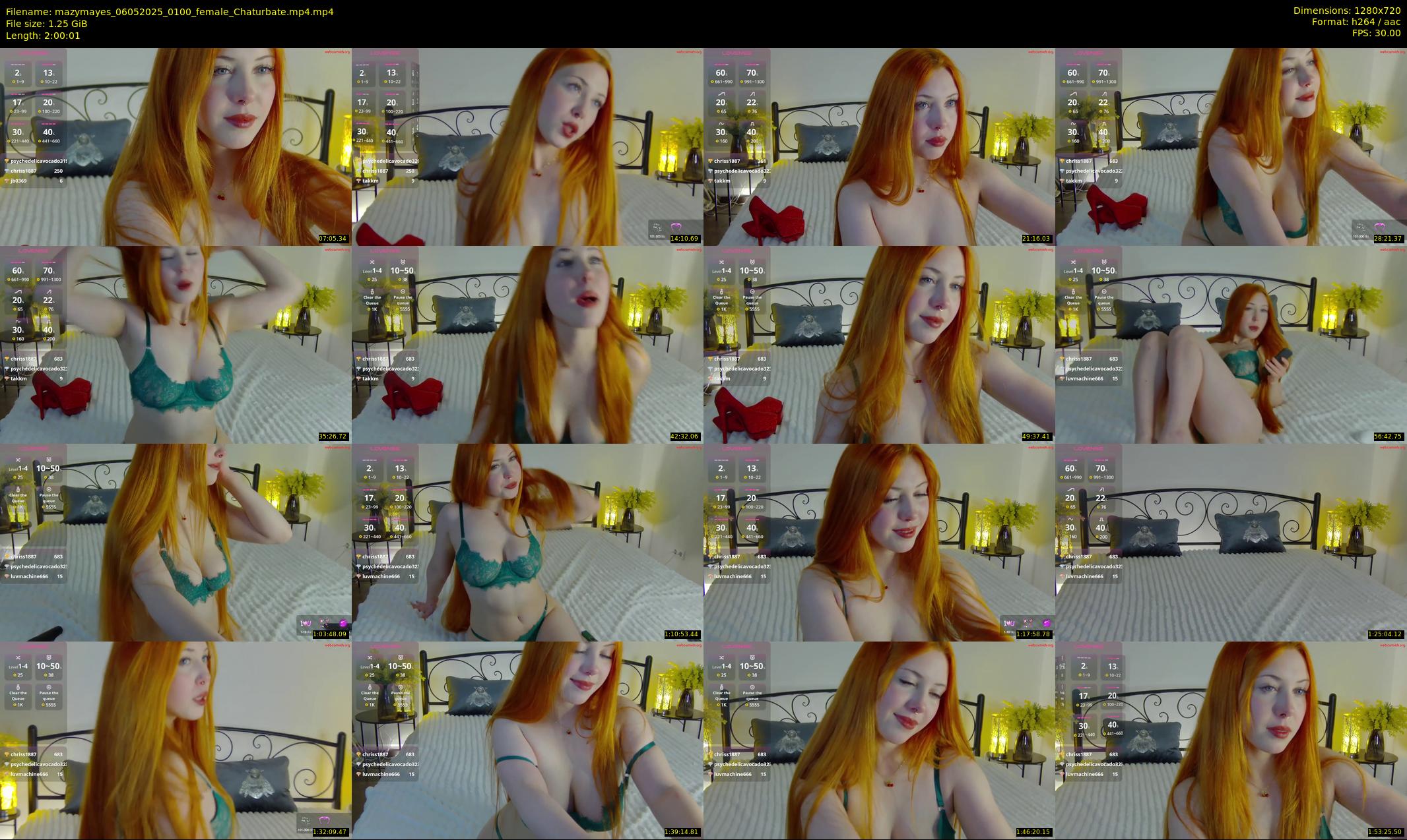 mazymayes — 121 minute Chaturbate female cam show recording, 720p, May 6, 2025