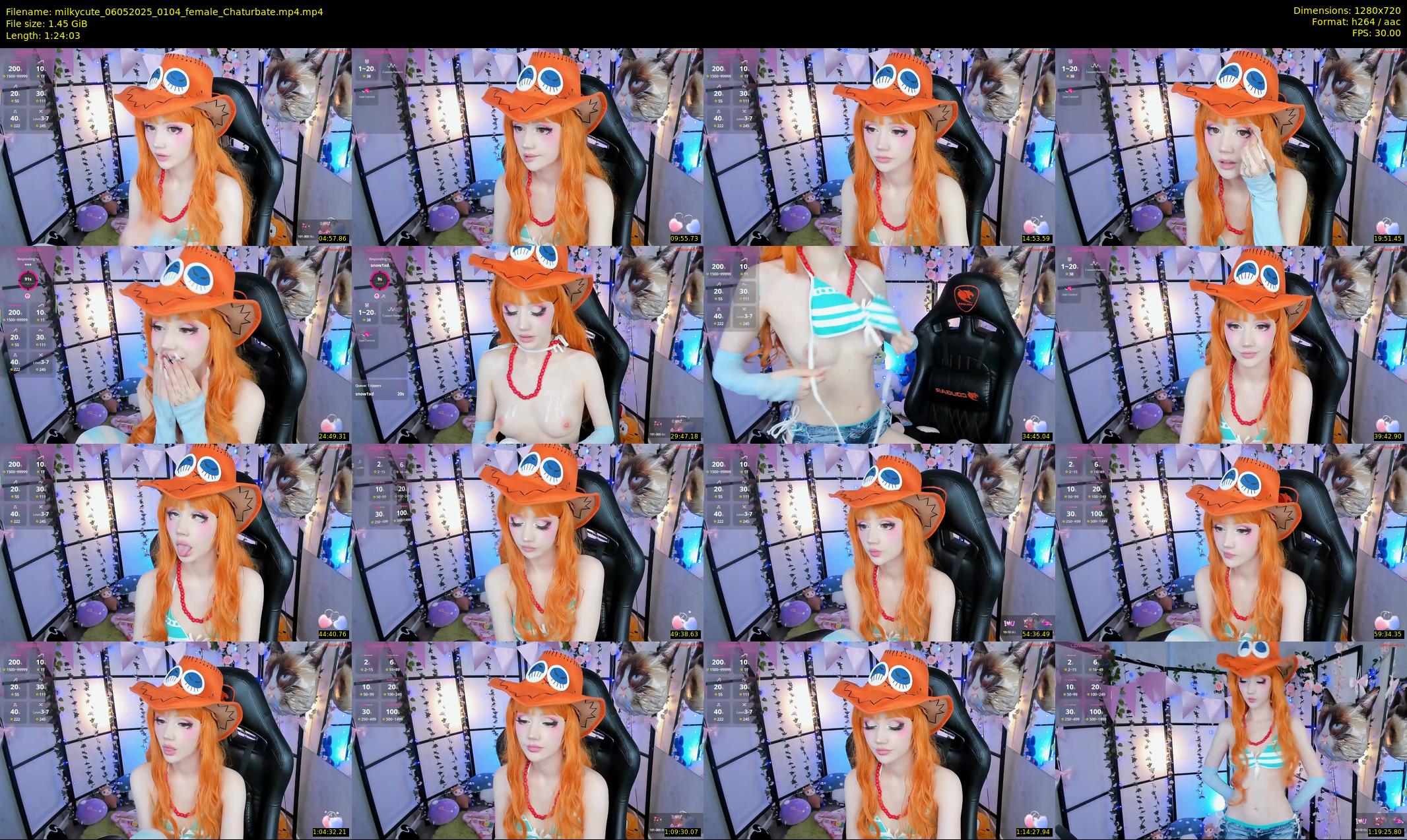 milkycute — 85 minute Chaturbate female cam show recording, 720p, May 6, 2025
