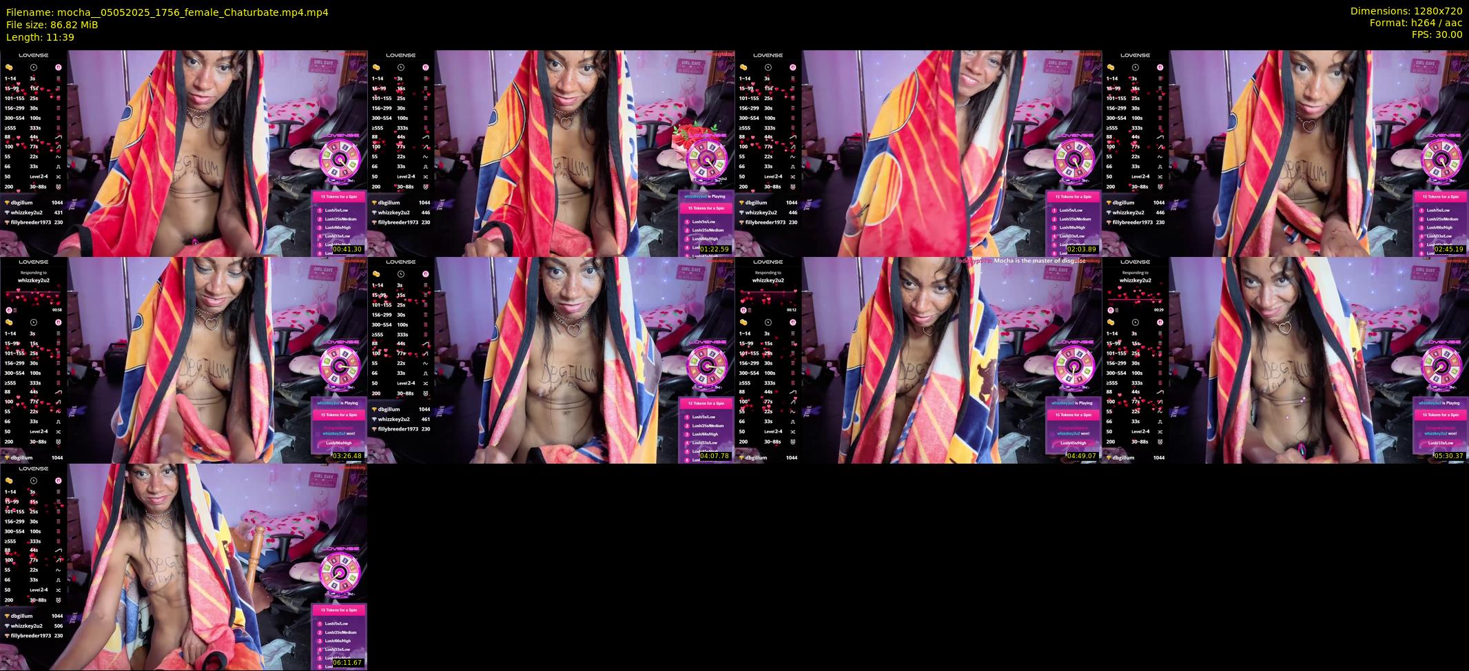 mocha_ — 12 minute Chaturbate female cam show recording, 720p, May 5, 2025