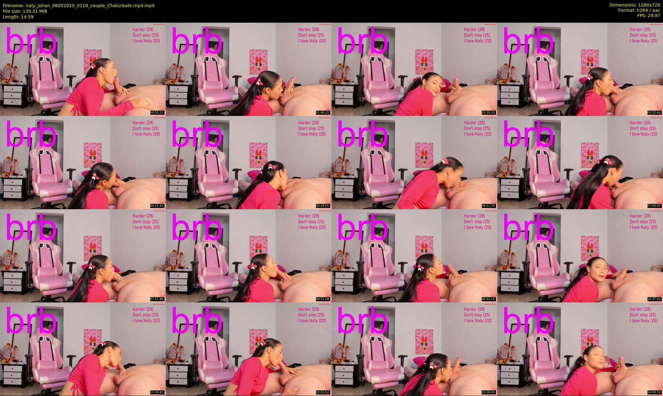 naty_johan — 15 minute Chaturbate couple cam show recording, 720p, May 6, 2025