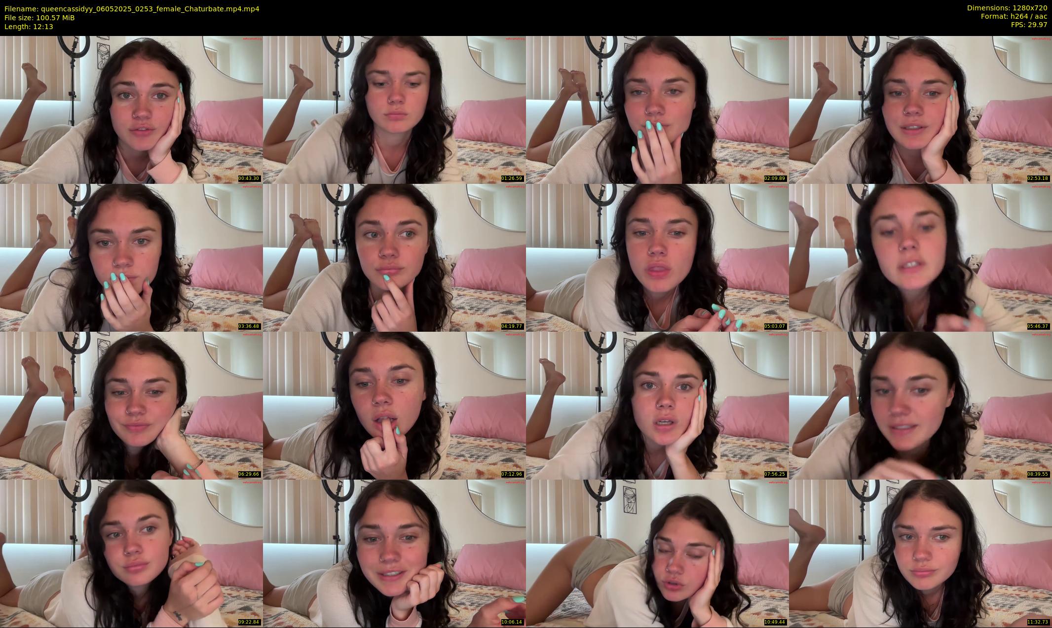 queencassidyy — 13 minute Chaturbate female cam show recording, 720p, May 6, 2025
