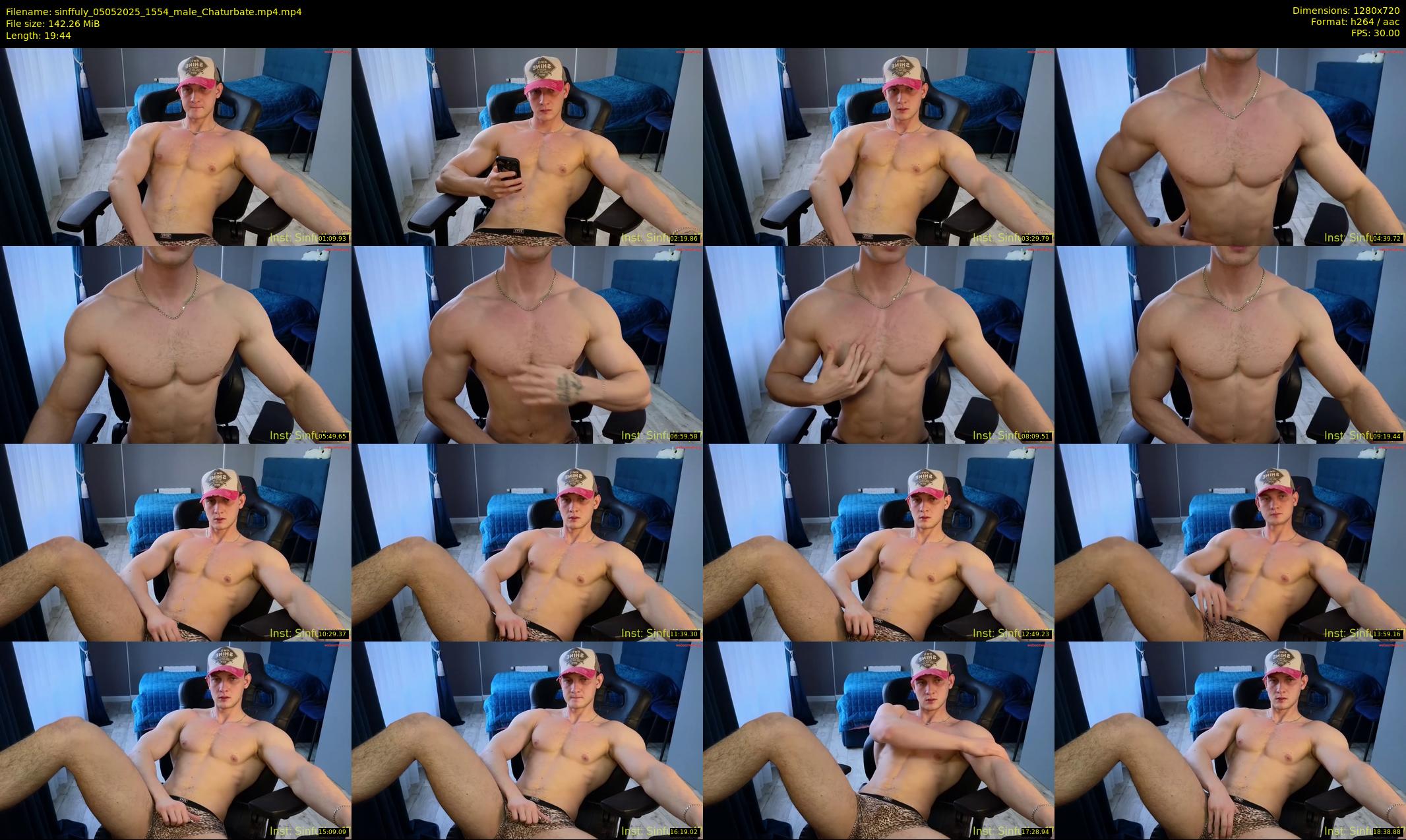 sinffuly — 20 minute Chaturbate male cam show recording, 720p, May 5, 2025
