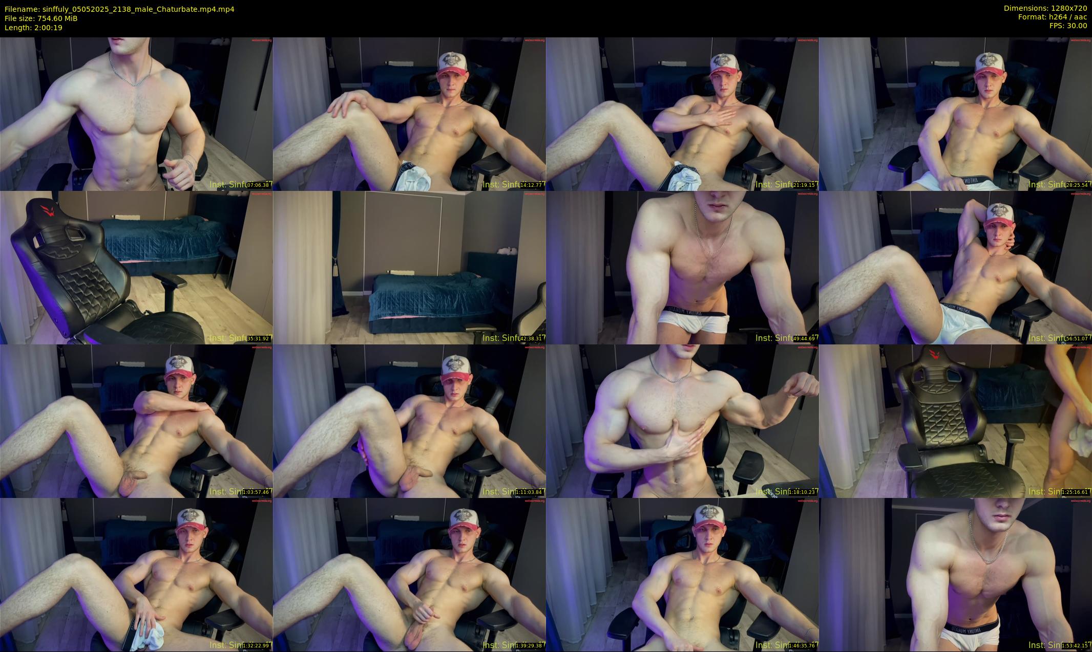 sinffuly — 121 minute Chaturbate male cam show recording, 720p, May 5, 2025