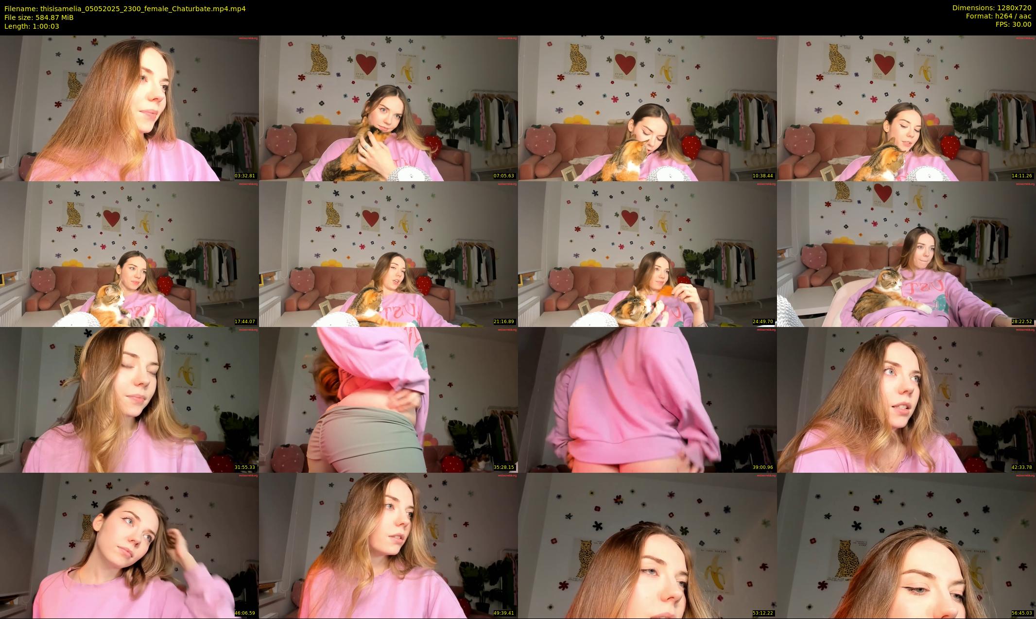 thisisamelia — 61 minute Chaturbate female cam show recording, 720p, May 5, 2025