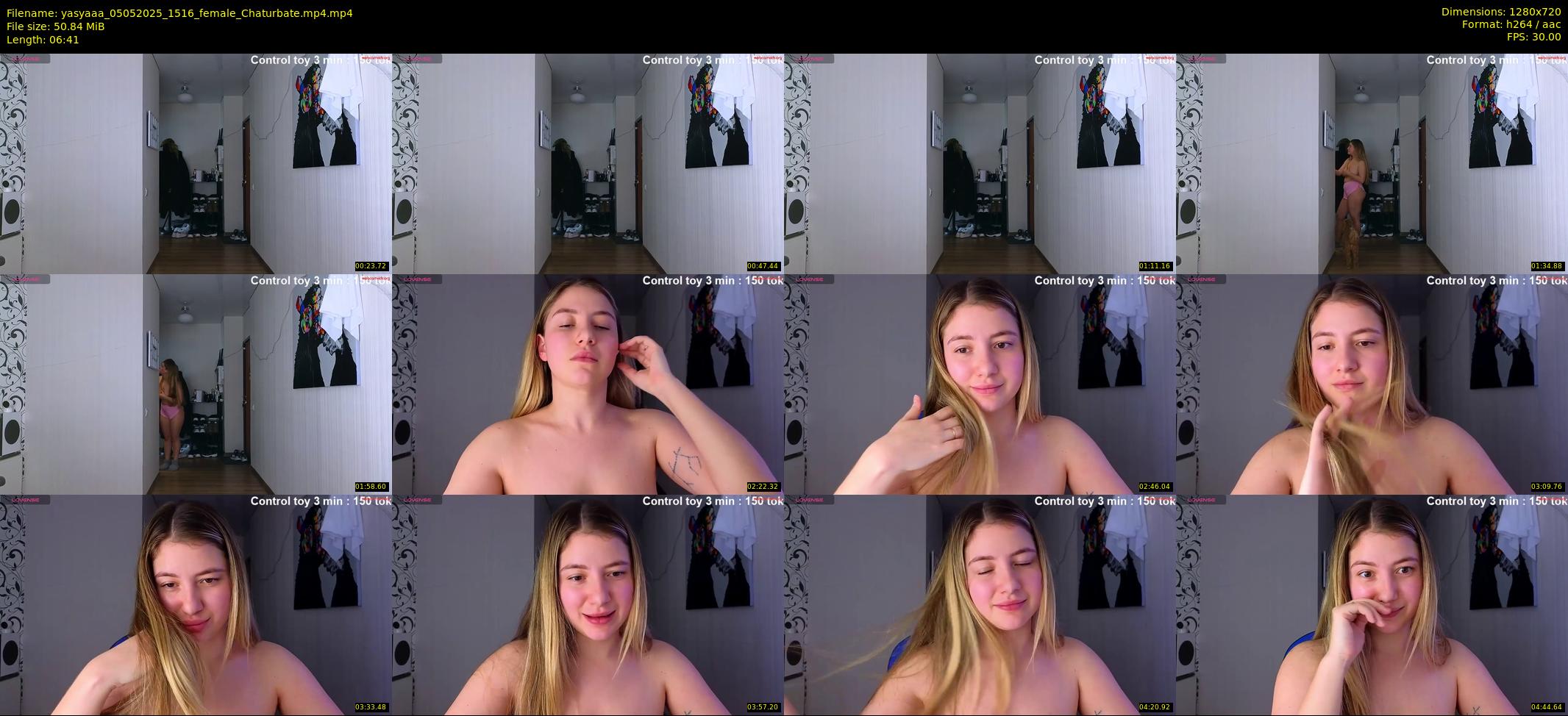 yasyaaa — 7 minute Chaturbate female cam show recording, 720p, May 5, 2025