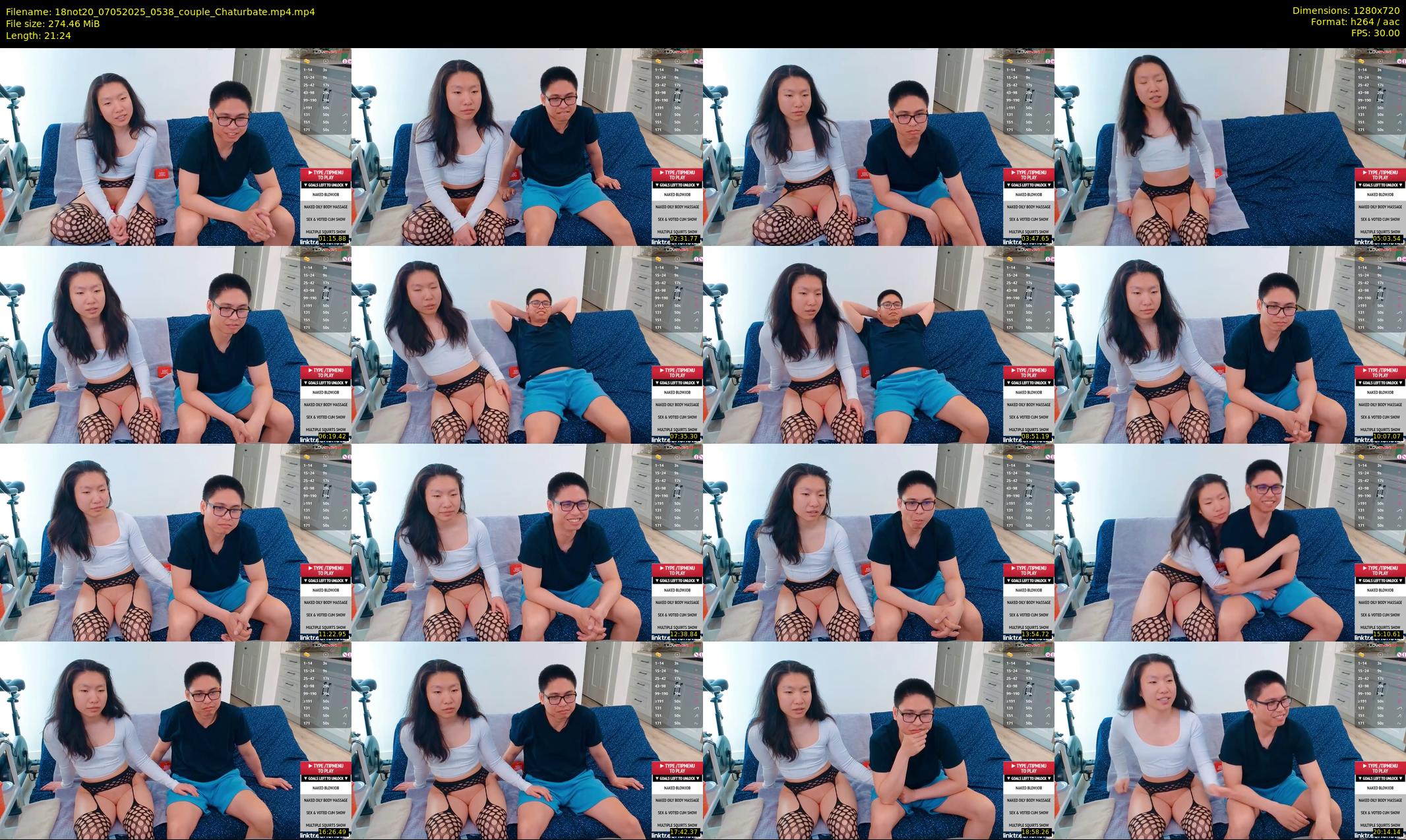 18not20 — 22 minute Chaturbate couple cam show recording, 720p, May 7, 2025