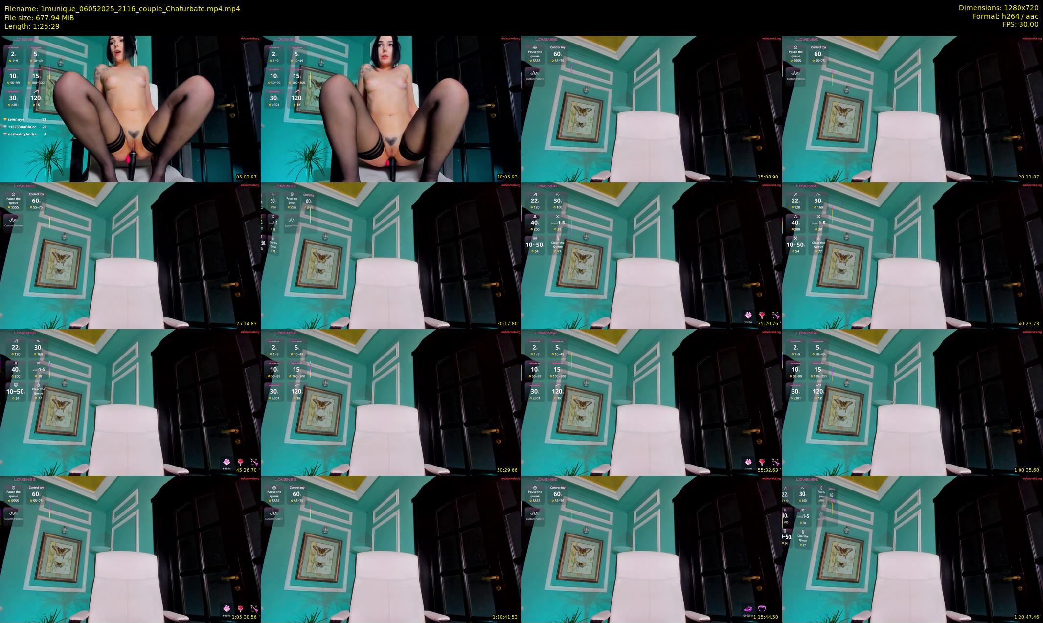 1munique — 86 minute Chaturbate female cam show recording, 720p, May 6, 2025