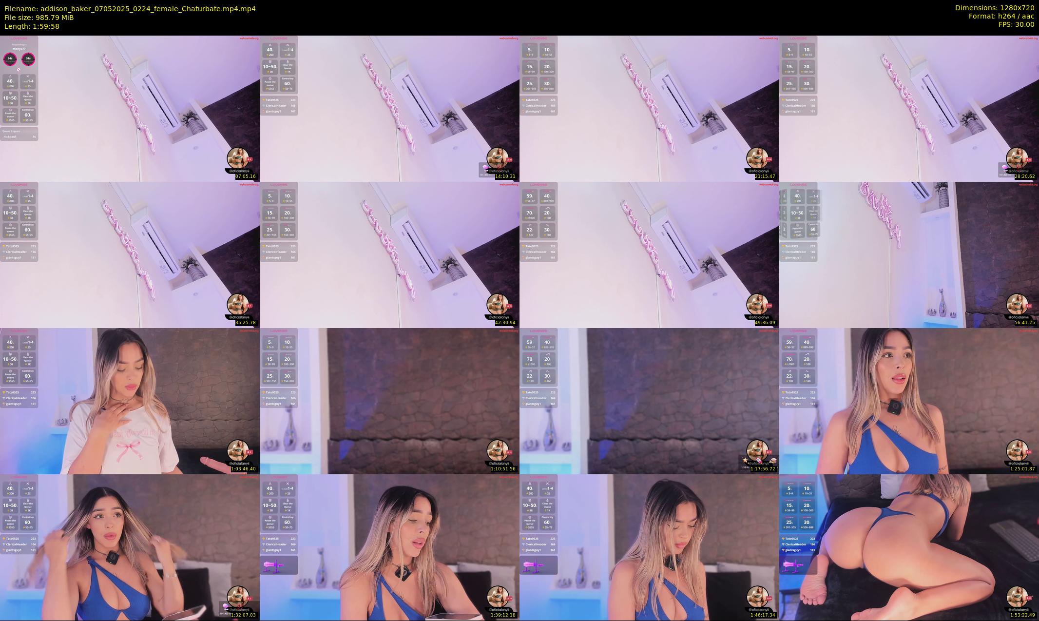 addison_baker — 120 minute Chaturbate female cam show recording, 720p, May 7, 2025