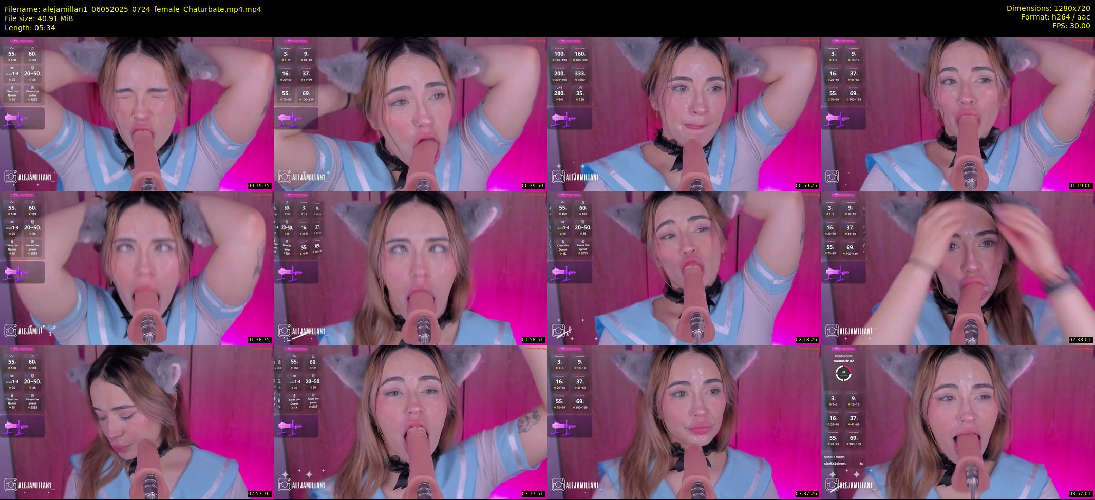 alejamillan1 — 6 minute Chaturbate female cam show recording, 720p, May 6, 2025