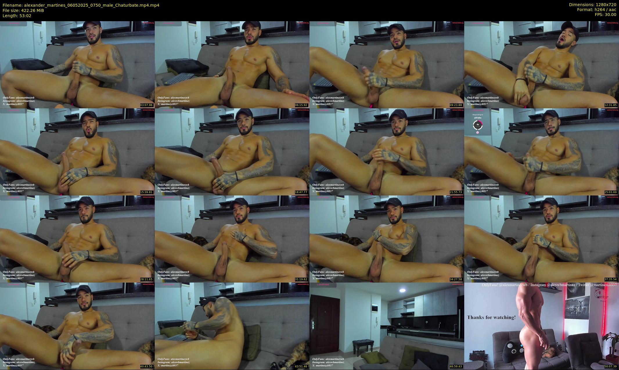 alexander_martines — 54 minute Chaturbate male cam show recording, 720p, May 6, 2025