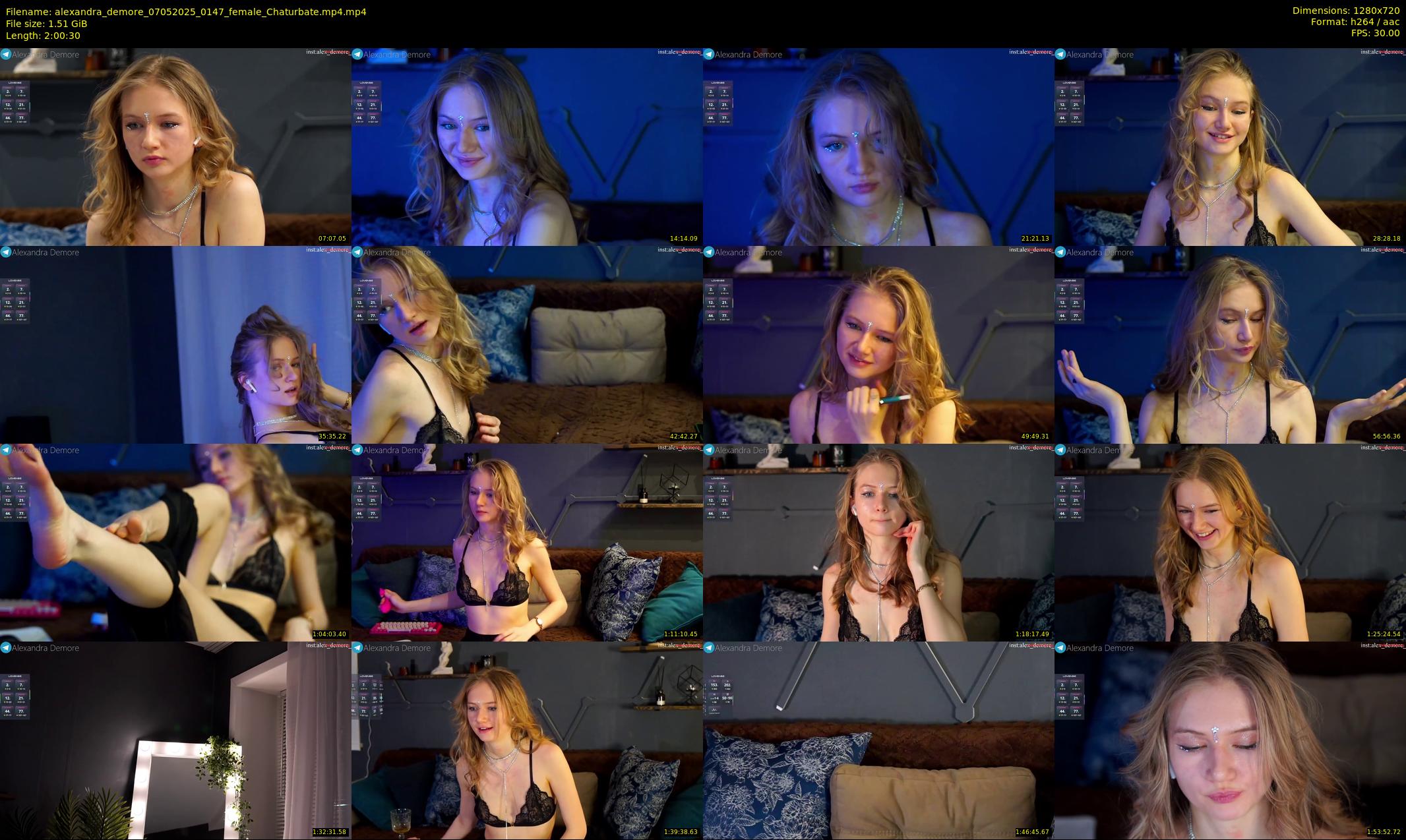 alexandra_demore — 121 minute Chaturbate female cam show recording, 720p, May 7, 2025