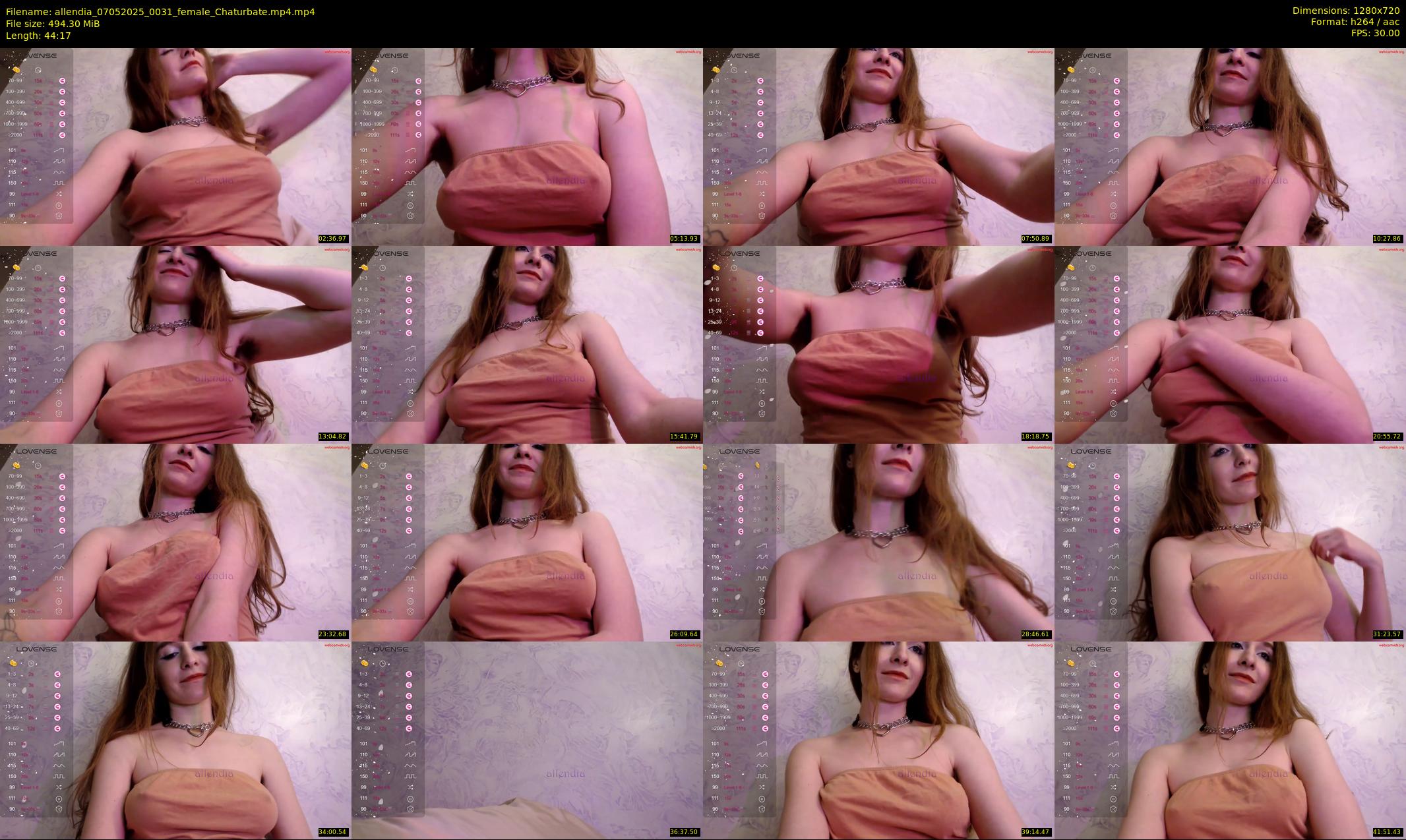 allendia — 45 minute Chaturbate female cam show recording, 720p, May 7, 2025
