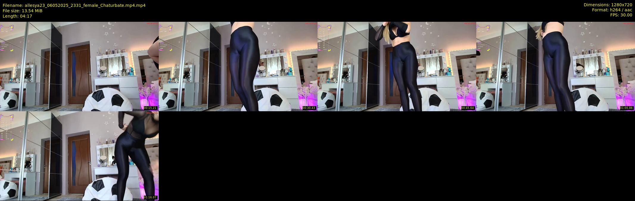 allesya23 — 5 minute Chaturbate female cam show recording, 720p, May 6, 2025