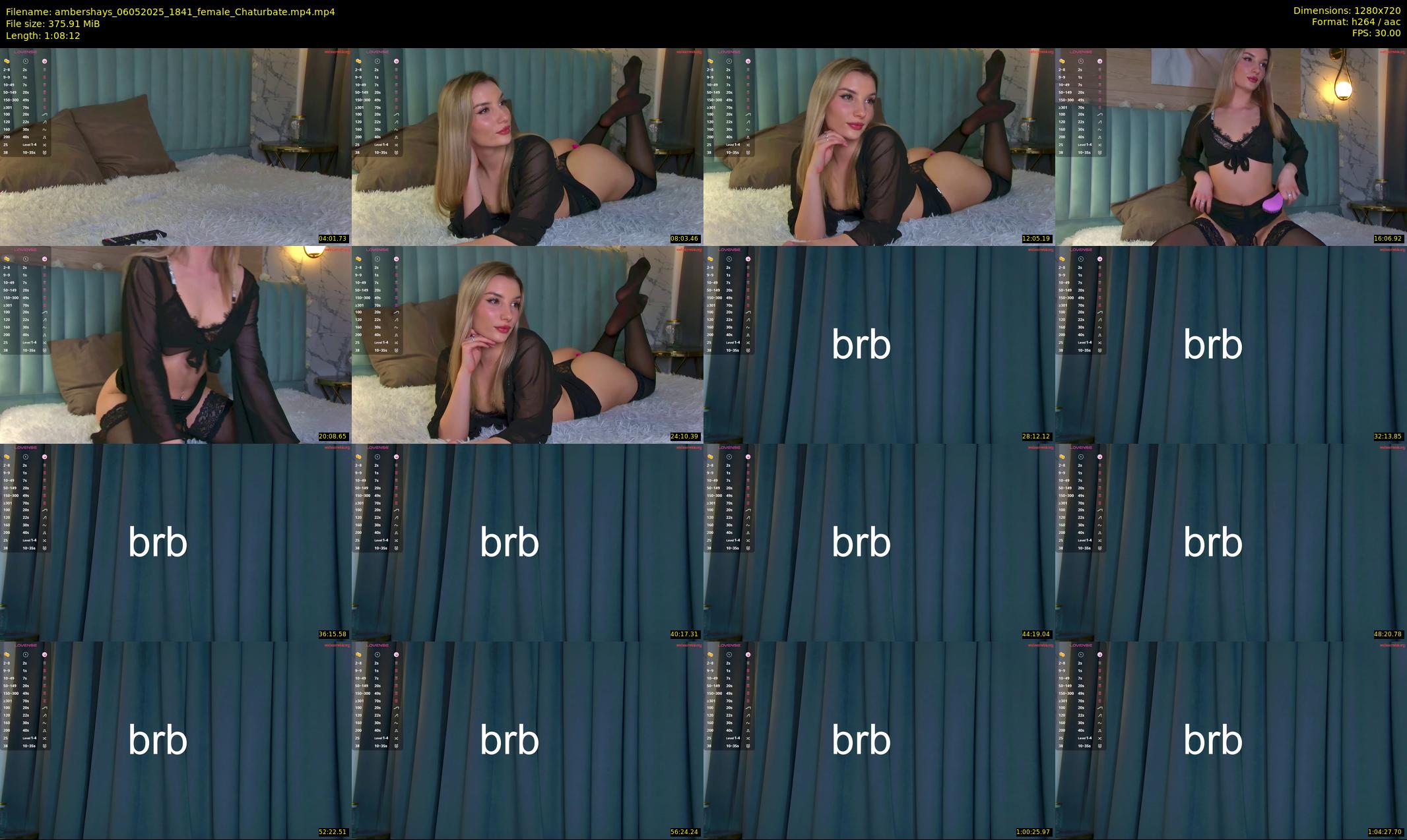 ambershays — 69 minute Chaturbate female cam show recording, 720p, May 6, 2025