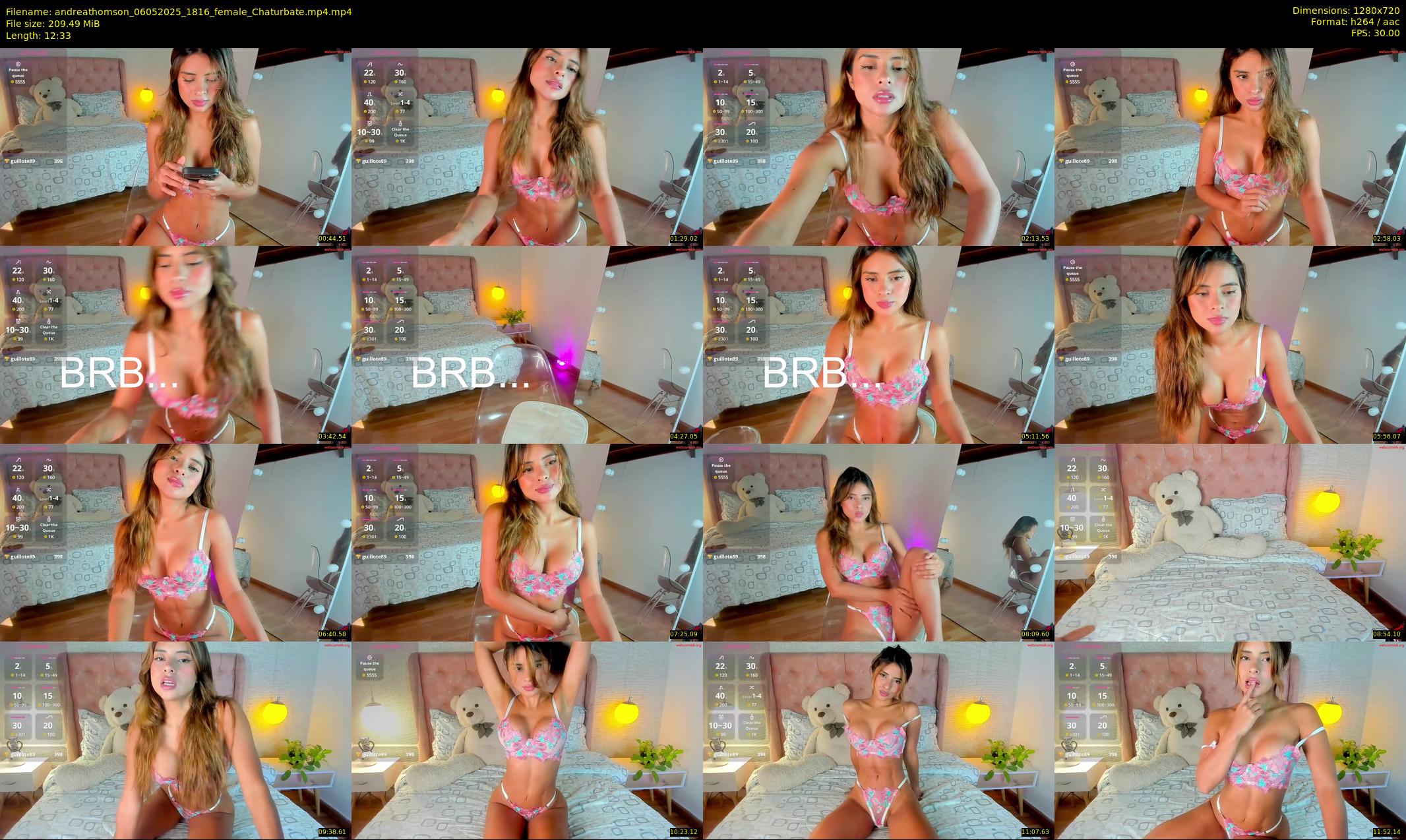 andreathomson — 13 minute Chaturbate female cam show recording, 720p, May 6, 2025