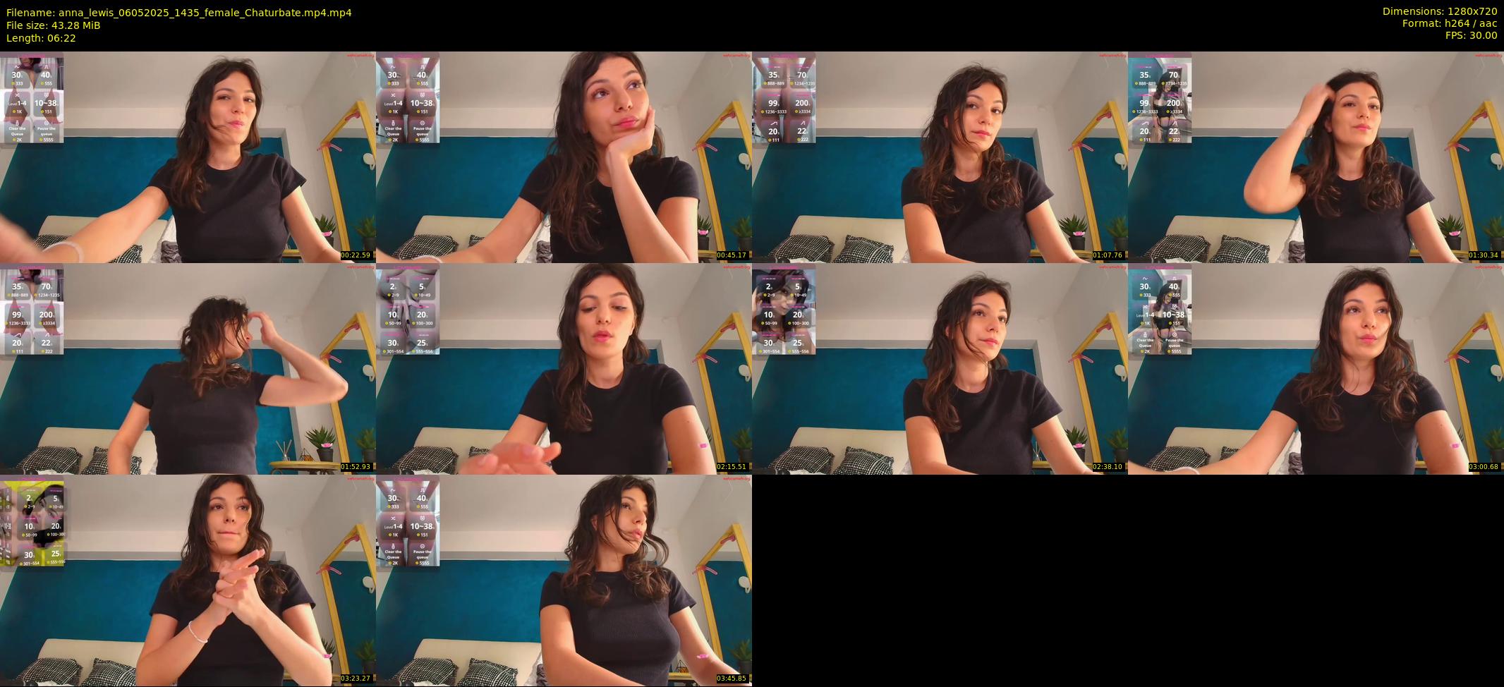 anna_lewis — 7 minute Chaturbate female cam show recording, 720p, May 6, 2025