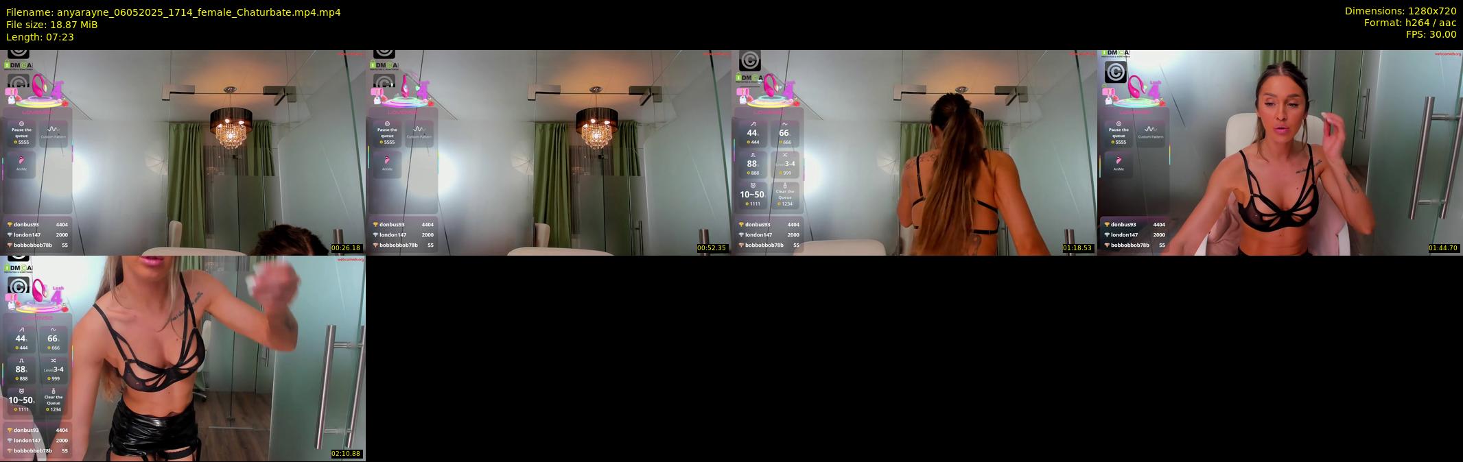 anyarayne — 8 minute Chaturbate female cam show recording, 720p, May 6, 2025