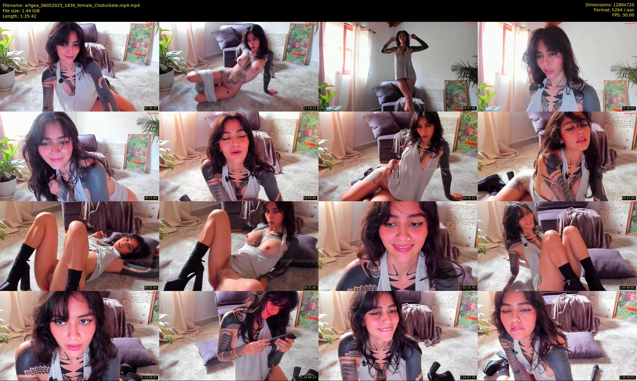 artgea — 96 minute Chaturbate female cam show recording, 720p, May 6, 2025
