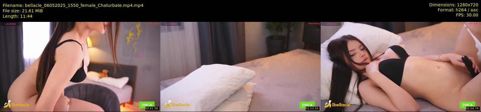 bellacle — 12 minute Chaturbate female cam show recording, 720p, May 6, 2025