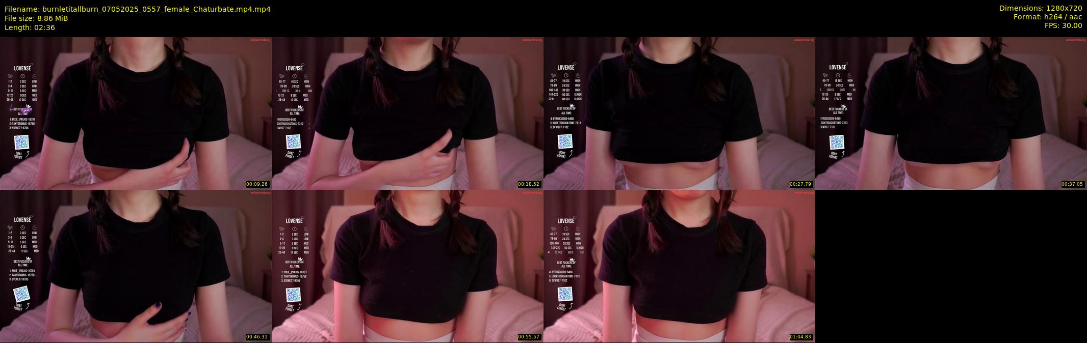 burnletitallburn — 3 minute Chaturbate female cam show recording, 720p, May 7, 2025