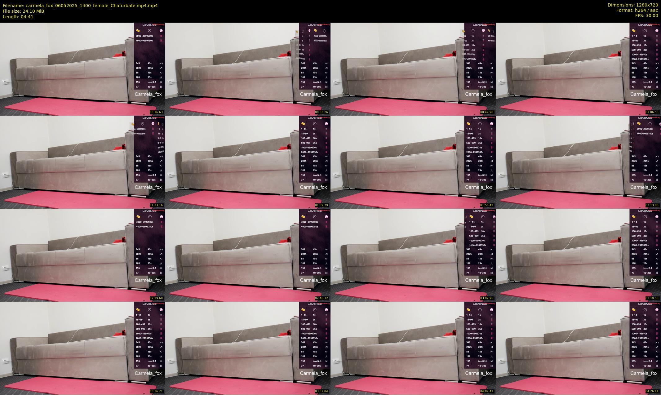 carmela_fox — 5 minute Chaturbate female cam show recording, 720p, May 6, 2025