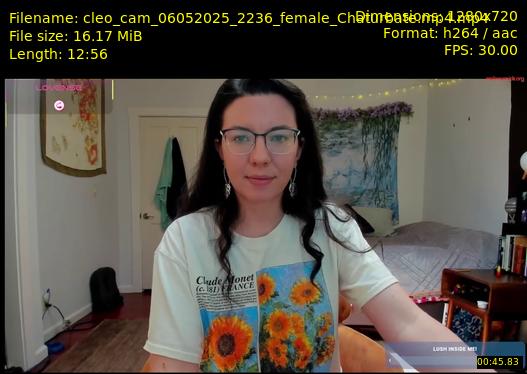 cleo_cam — 13 minute Chaturbate female cam show recording, 720p, May 6, 2025