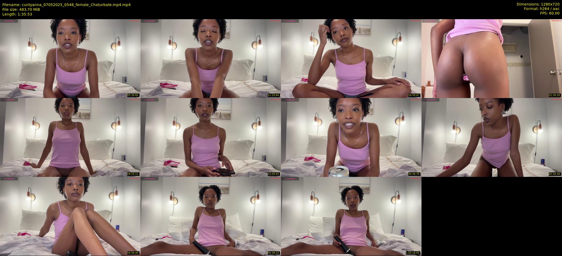 cuntyanna — 96 minute Chaturbate female cam show recording, 720p, May 7, 2025