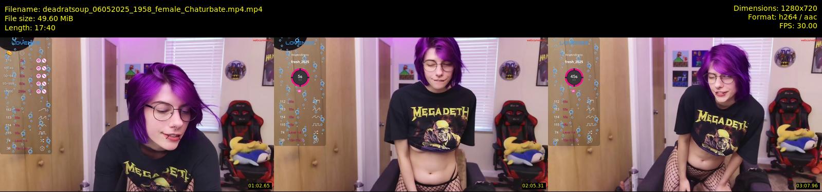 deadratsoup — 18 minute Chaturbate female cam show recording, 720p, May 6, 2025