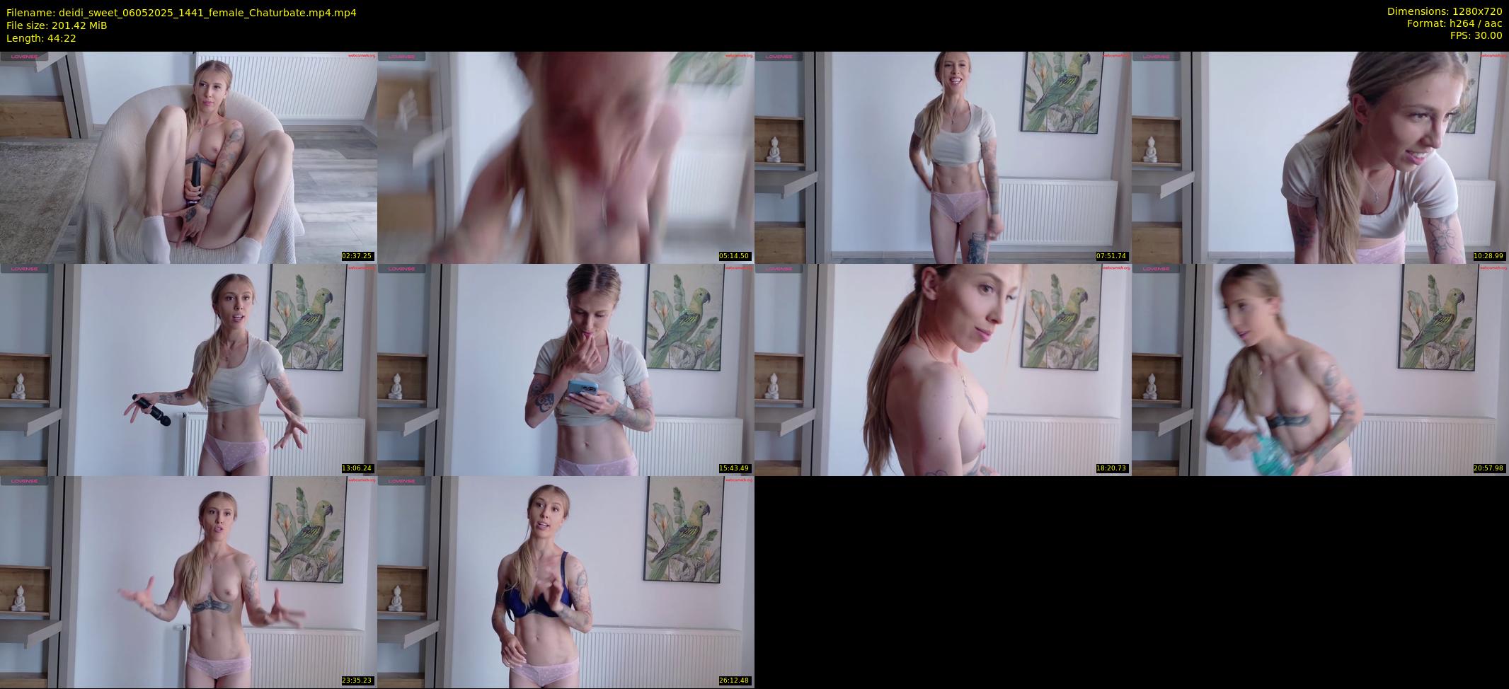 deidi_sweet — 45 minute Chaturbate female cam show recording, 720p, May 6, 2025