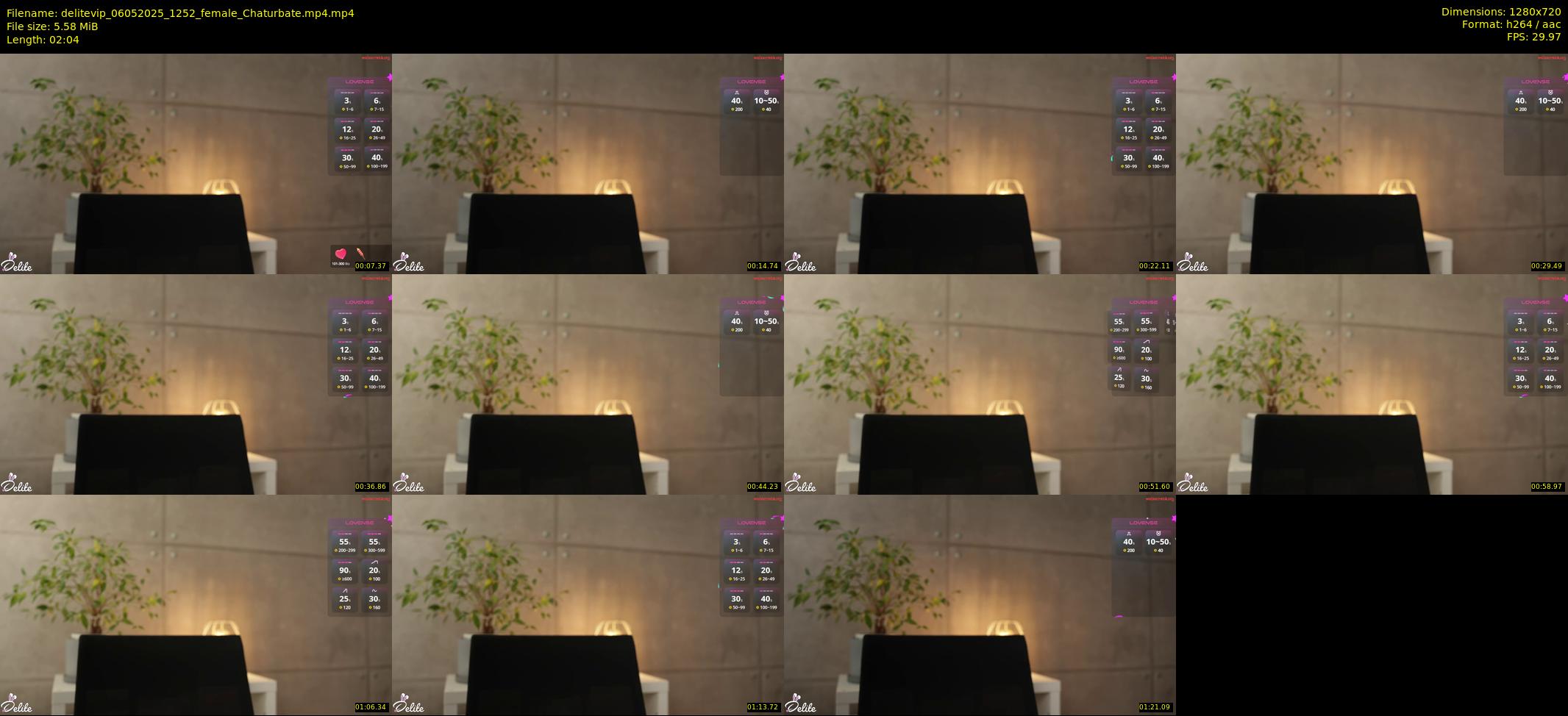delitevip — 3 minute Chaturbate female cam show recording, 720p, May 6, 2025
