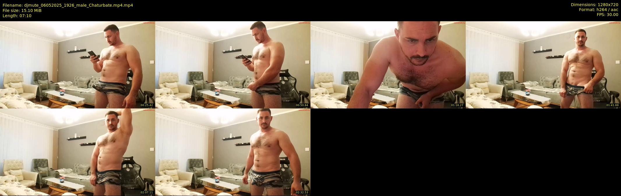djmute — 8 minute Chaturbate male cam show recording, 720p, May 6, 2025