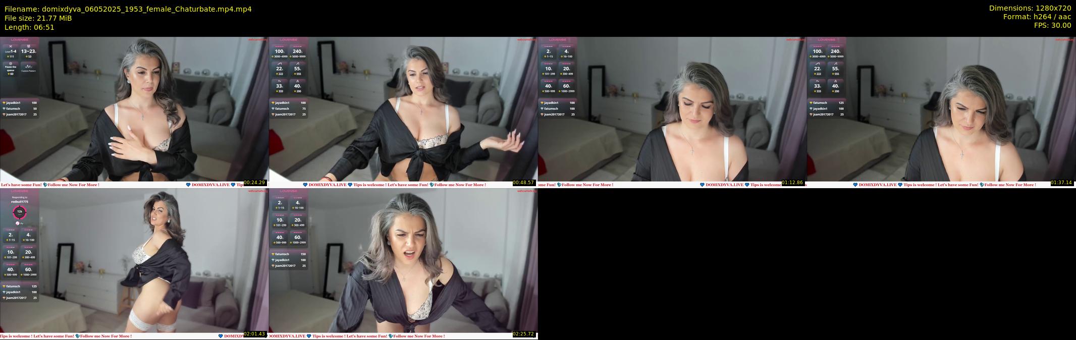 domixdyva — 7 minute Chaturbate female cam show recording, 720p, May 6, 2025