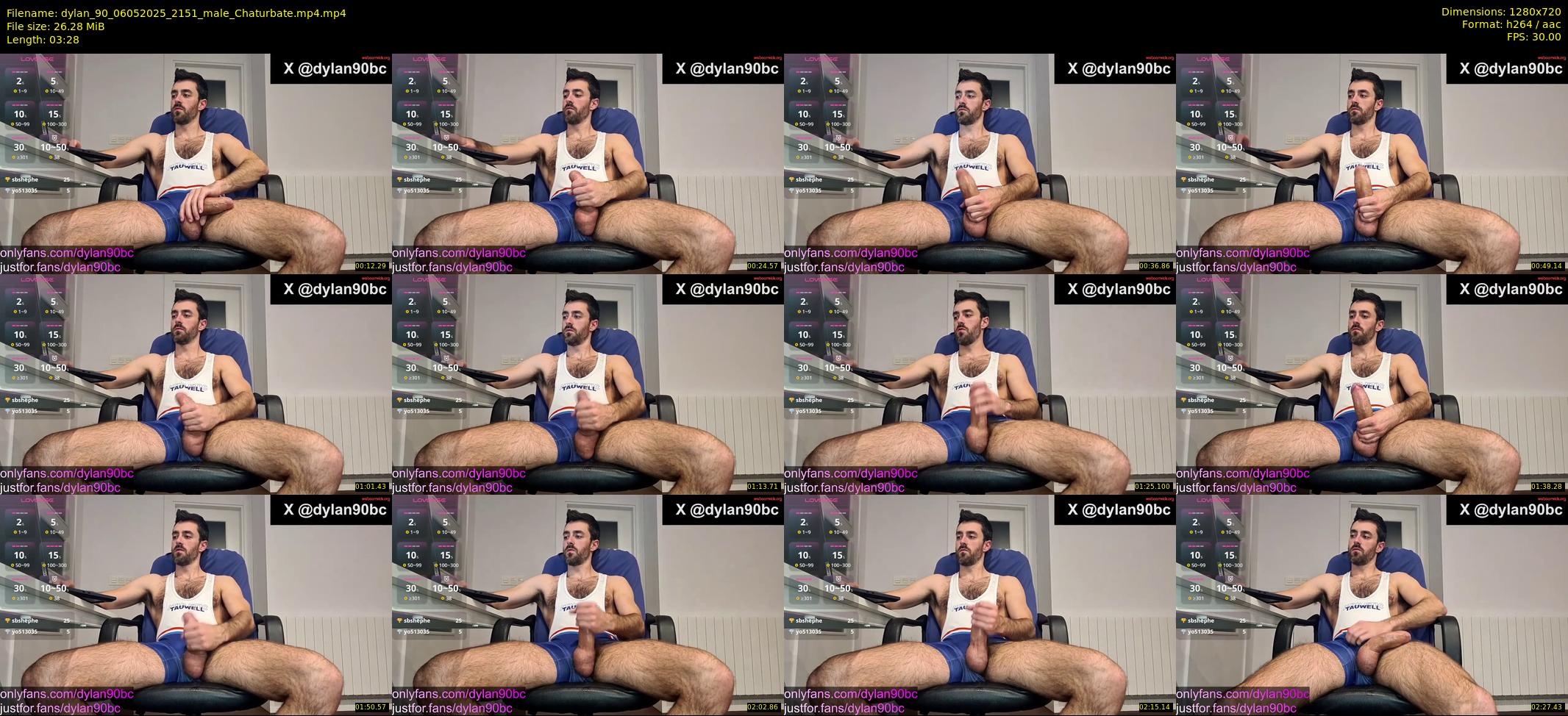 dylan_90 — 4 minute Chaturbate male cam show recording, 720p, May 6, 2025
