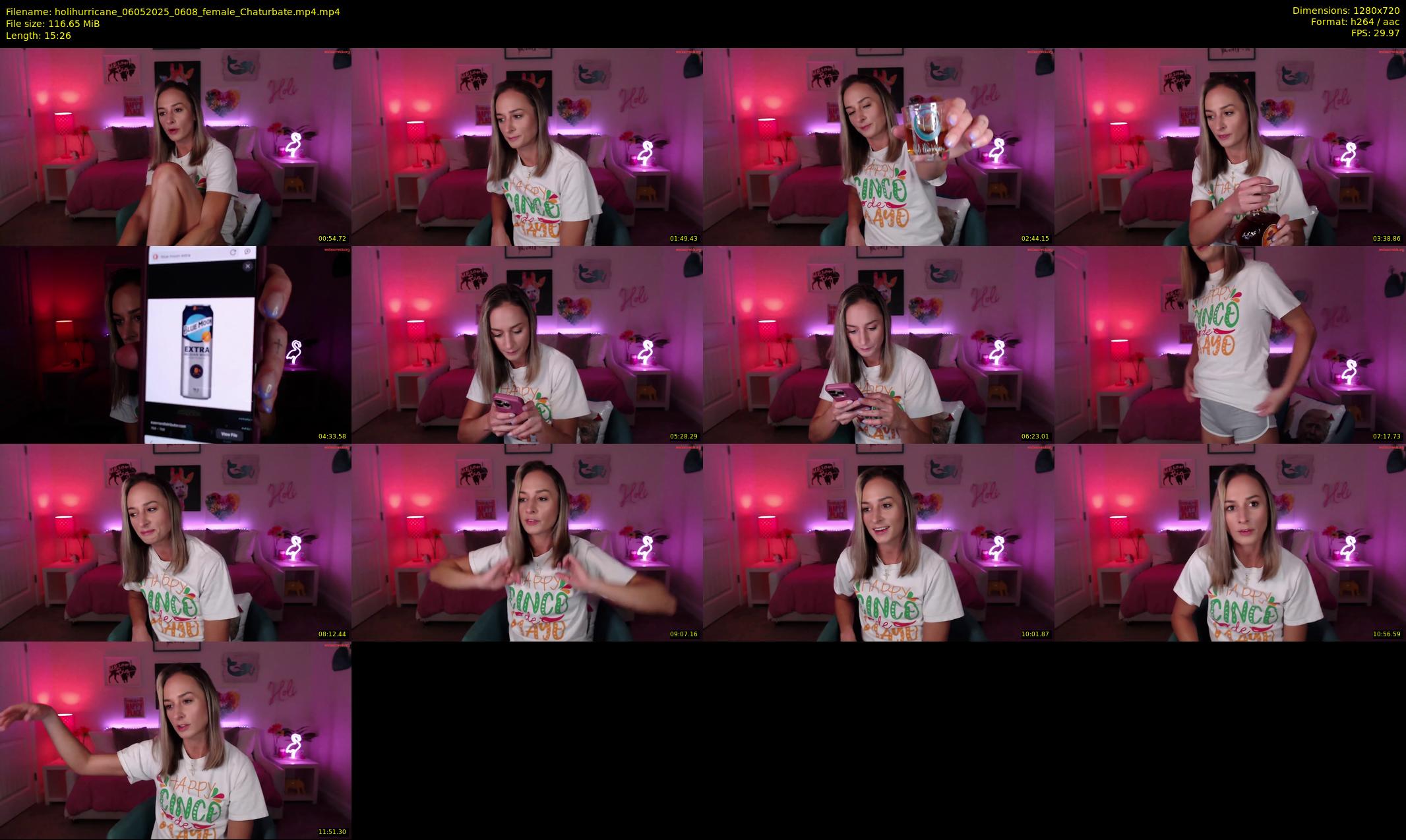 holihurricane — 16 minute Chaturbate female cam show recording, 720p, May 6, 2025