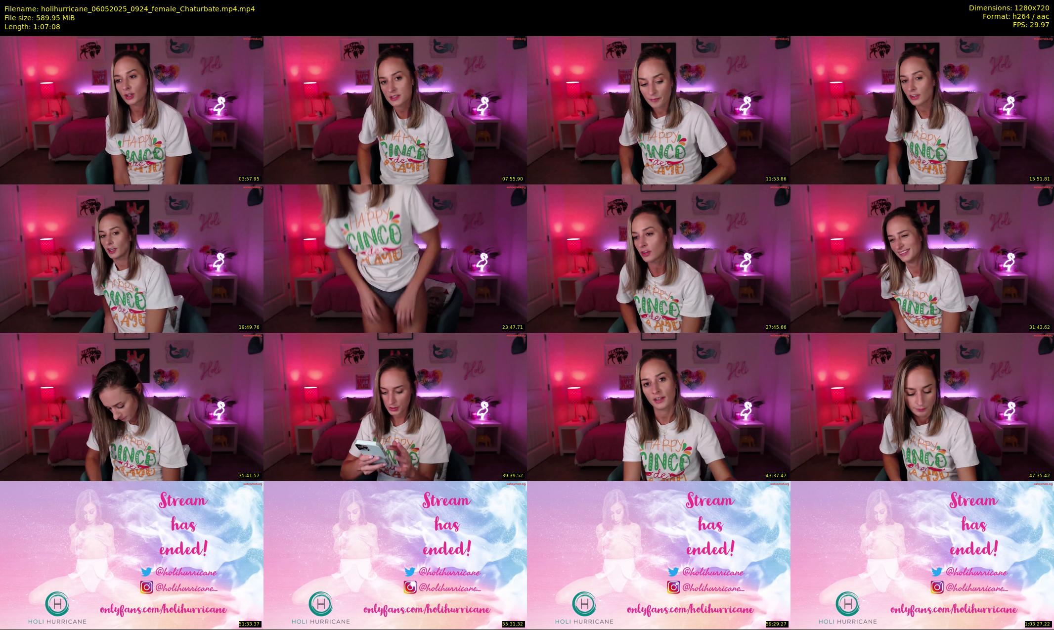 holihurricane — 68 minute Chaturbate female cam show recording, 720p, May 6, 2025