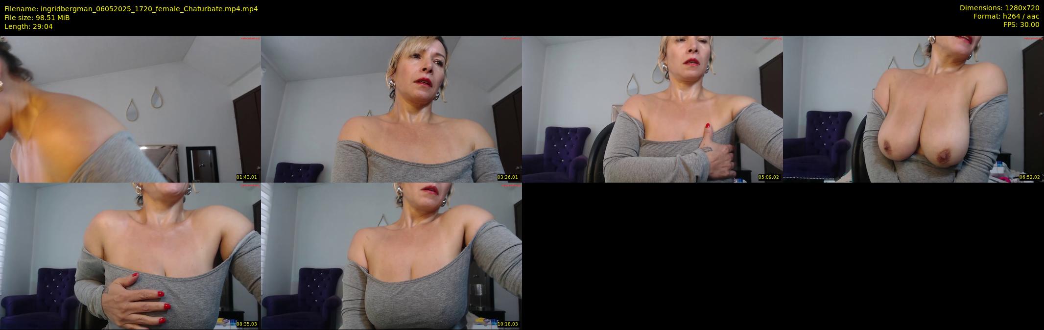 ingridbergman — 30 minute Chaturbate female cam show recording, 720p, May 6, 2025