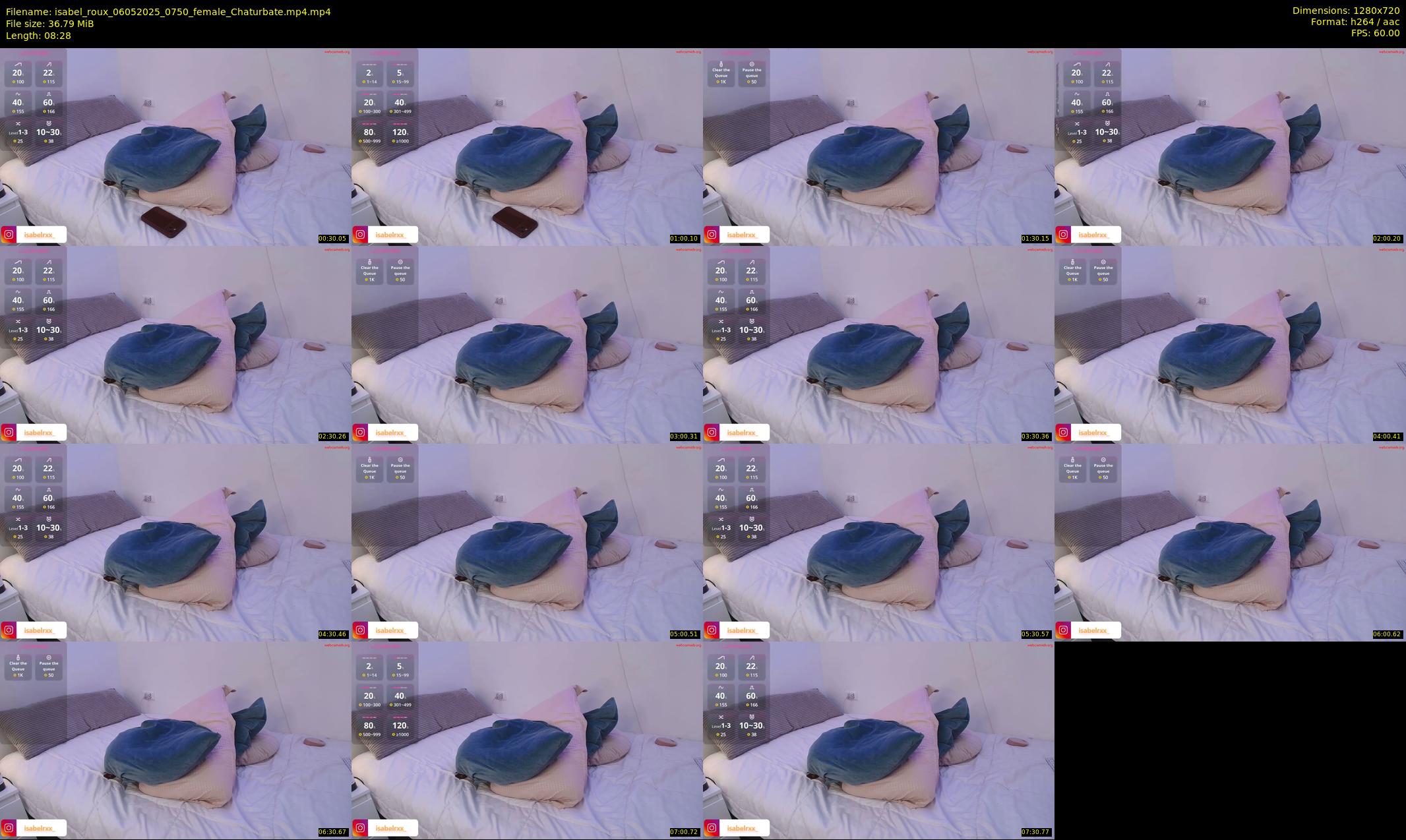 isabel_roux — 9 minute Chaturbate female cam show recording, 720p, May 6, 2025