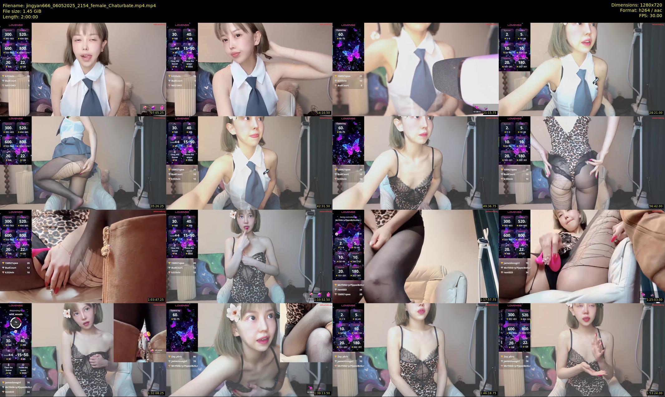 jingyan666 — 120 minute Chaturbate female cam show recording, 720p, May 6, 2025