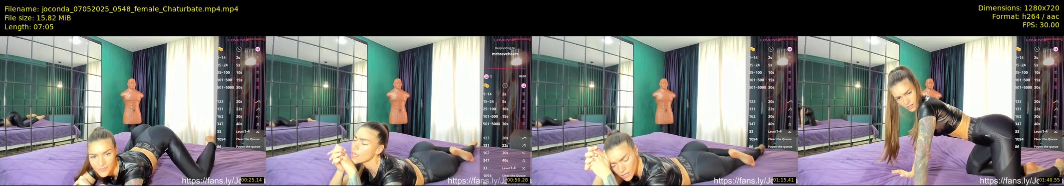 joconda — 8 minute Chaturbate female cam show recording, 720p, May 7, 2025