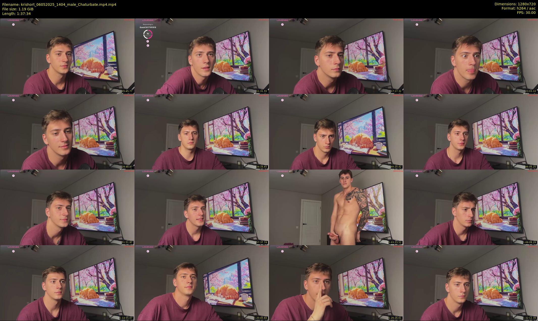 krishort — 98 minute Chaturbate male cam show recording, 720p, May 6, 2025