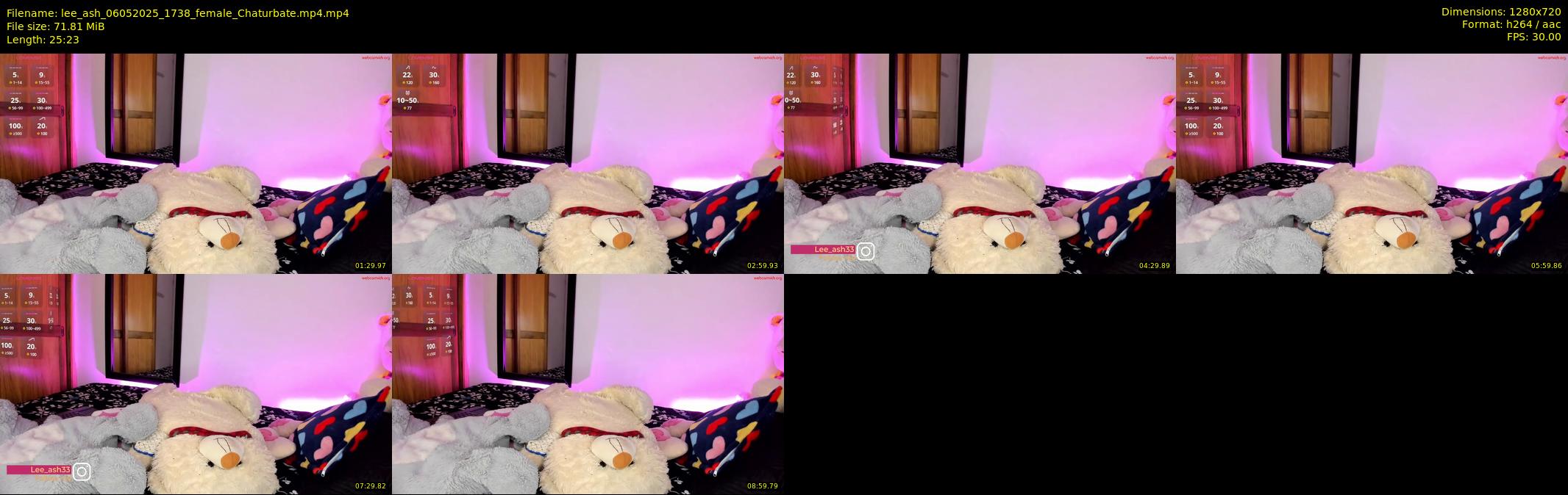 lee_ash — 26 minute Chaturbate female cam show recording, 720p, May 6, 2025