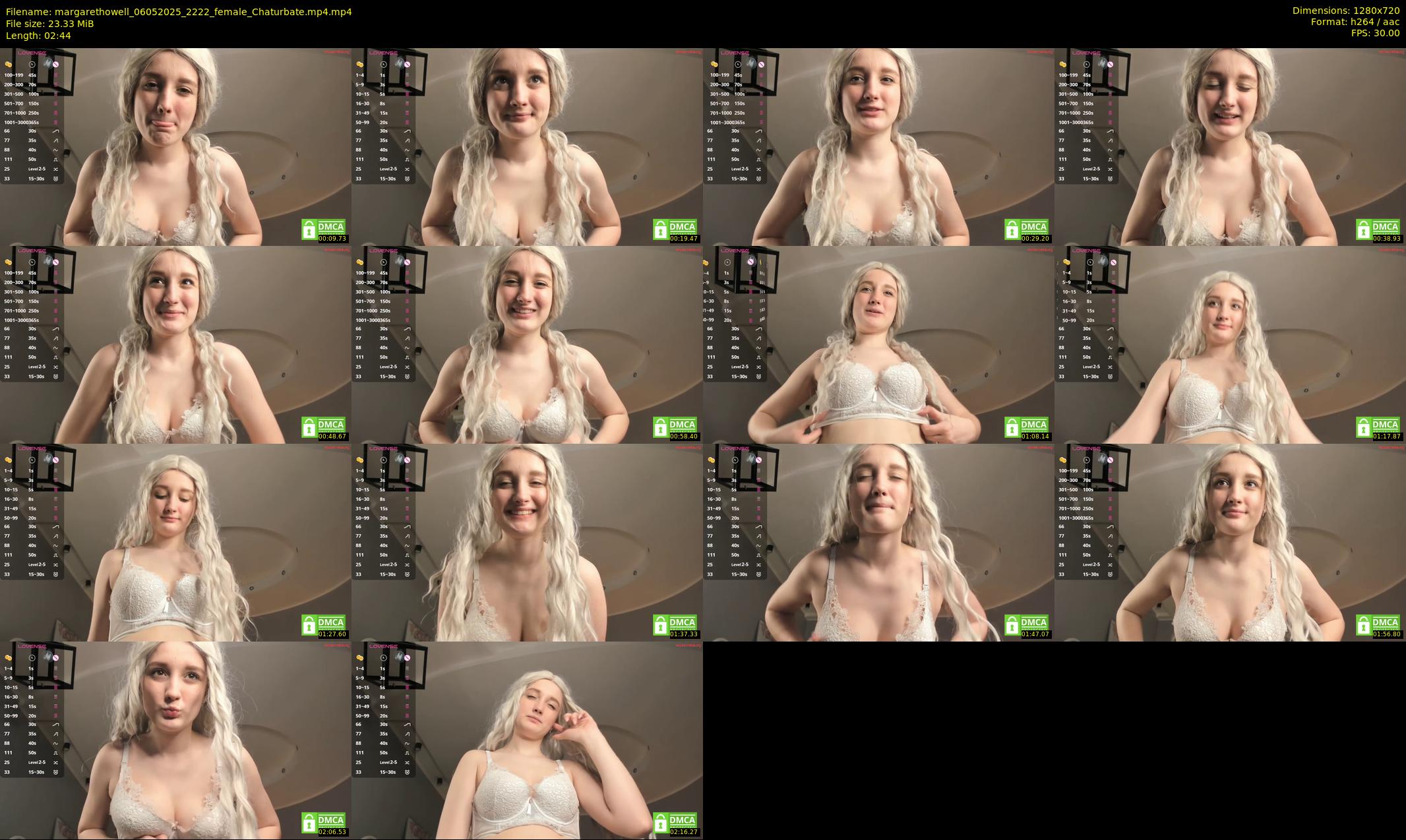 margarethowell — 3 minute Chaturbate female cam show recording, 720p, May 6, 2025