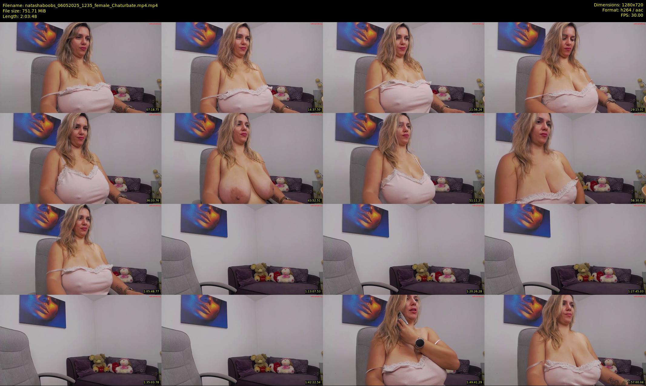 natashaboobs — 124 minute Chaturbate female cam show recording, 720p, May 6, 2025