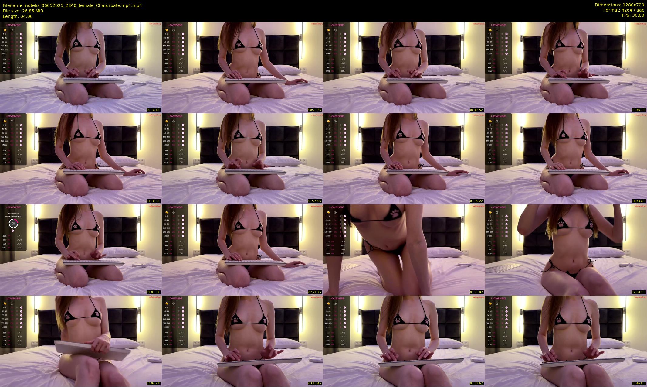 notelis — 4 minute Chaturbate female cam show recording, 720p, May 6, 2025
