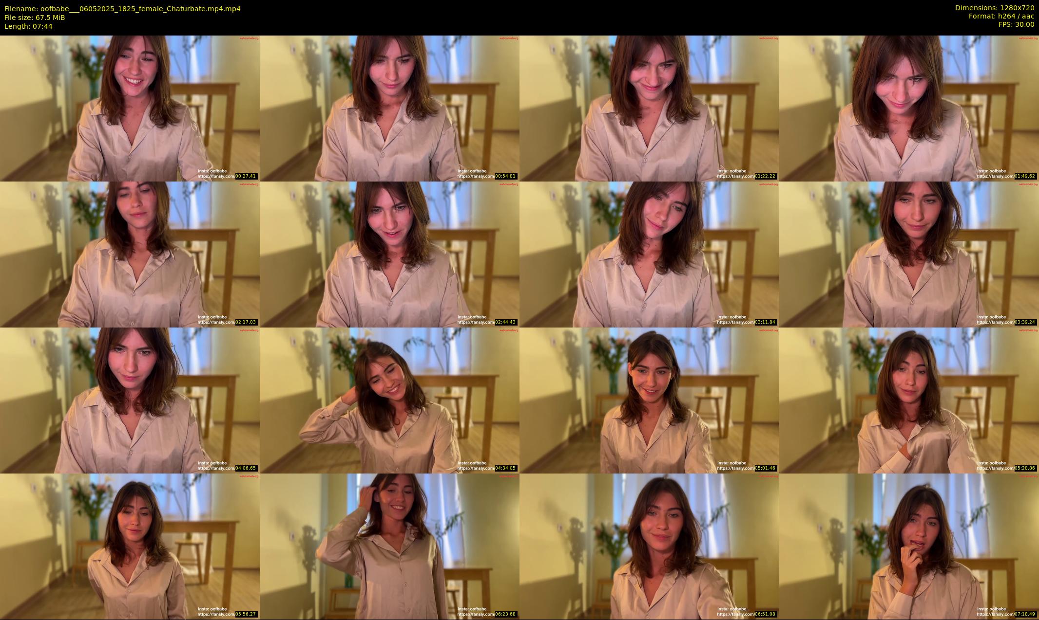 oofbabe__ — 8 minute Chaturbate female cam show recording, 720p, May 6, 2025