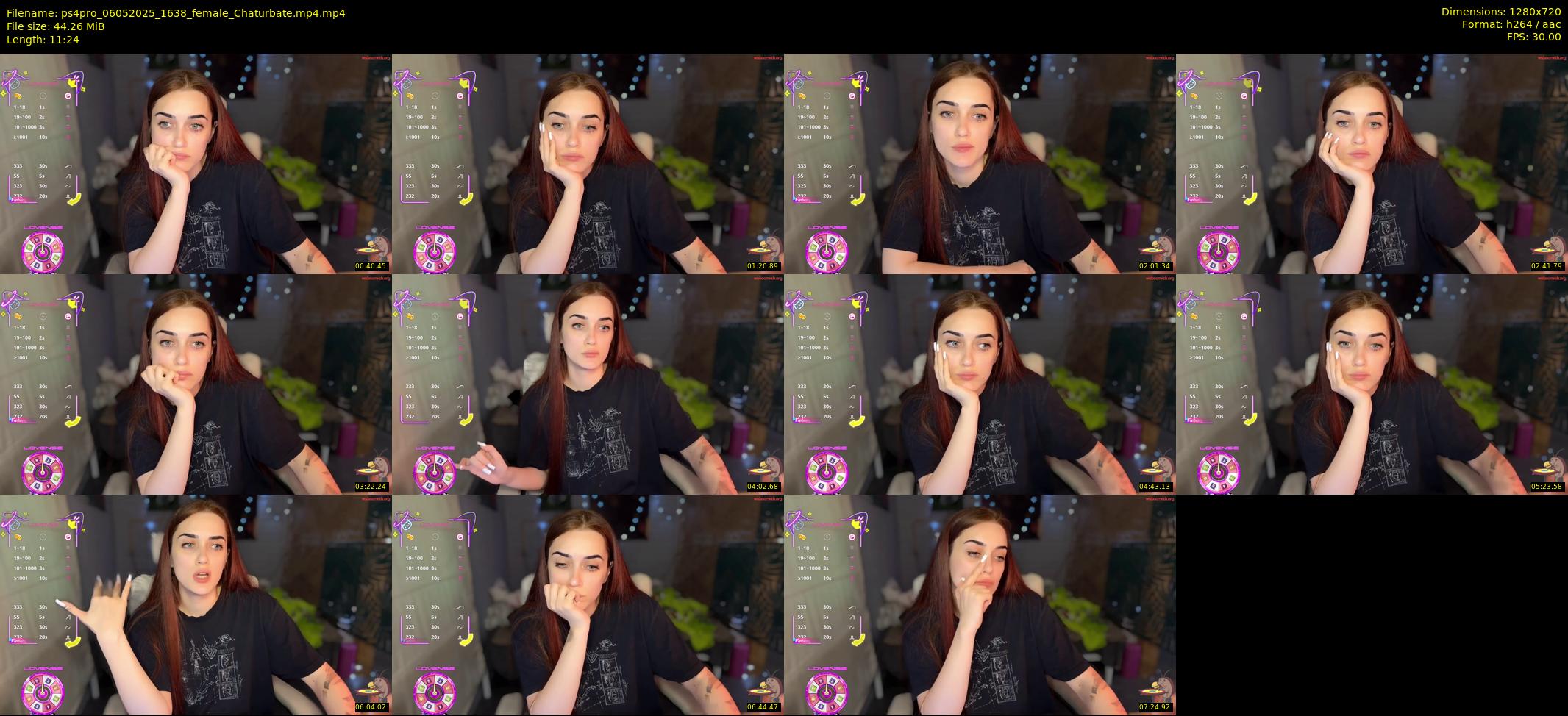 ps4pro — 12 minute Chaturbate female cam show recording, 720p, May 6, 2025