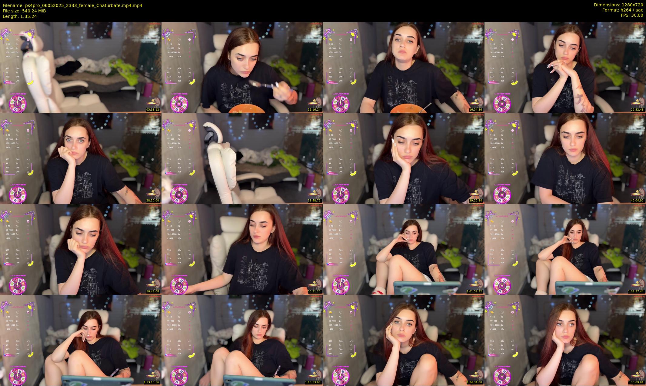 ps4pro — 96 minute Chaturbate female cam show recording, 720p, May 6, 2025