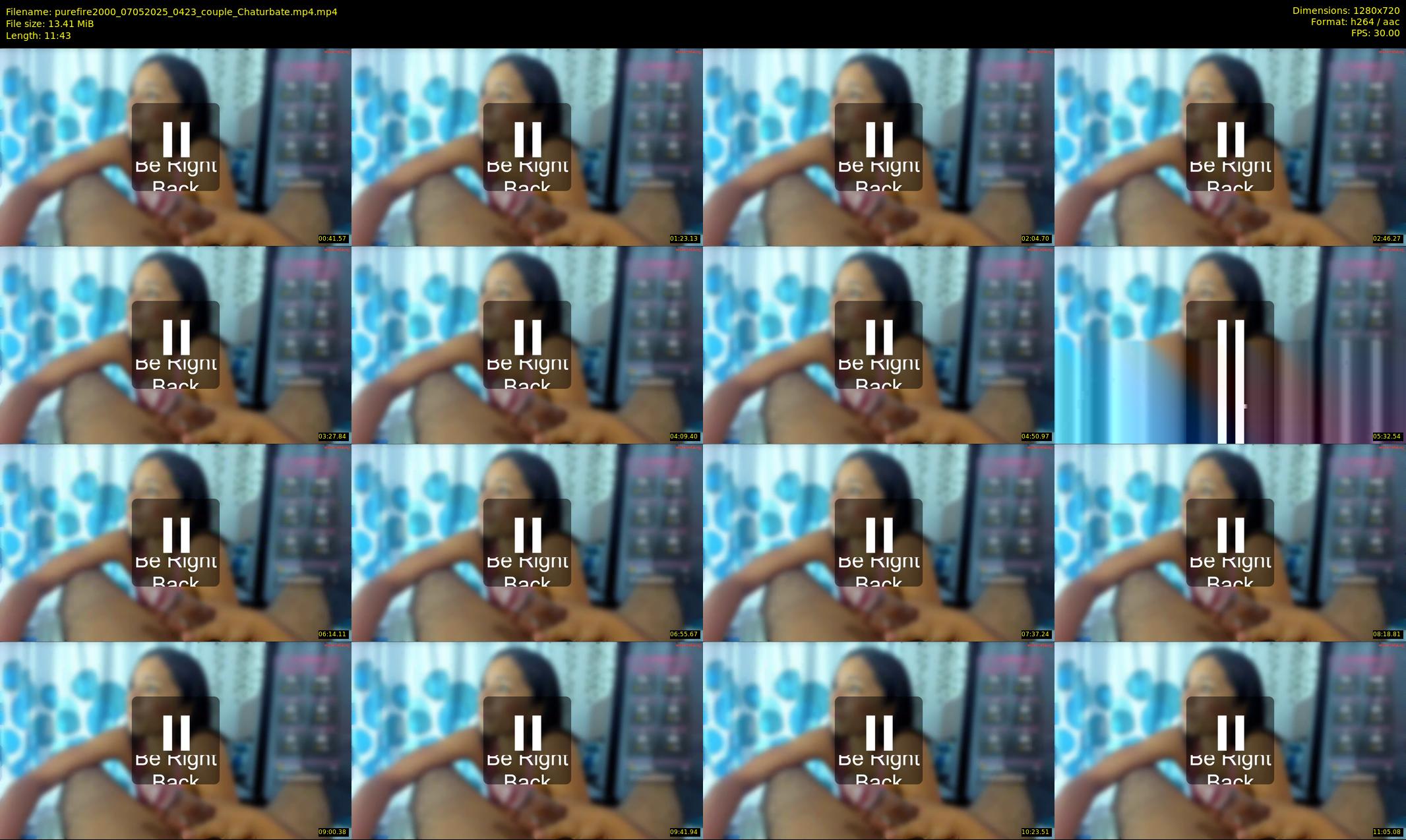 purefire2000 — 12 minute Chaturbate couple cam show recording, 720p, May 7, 2025