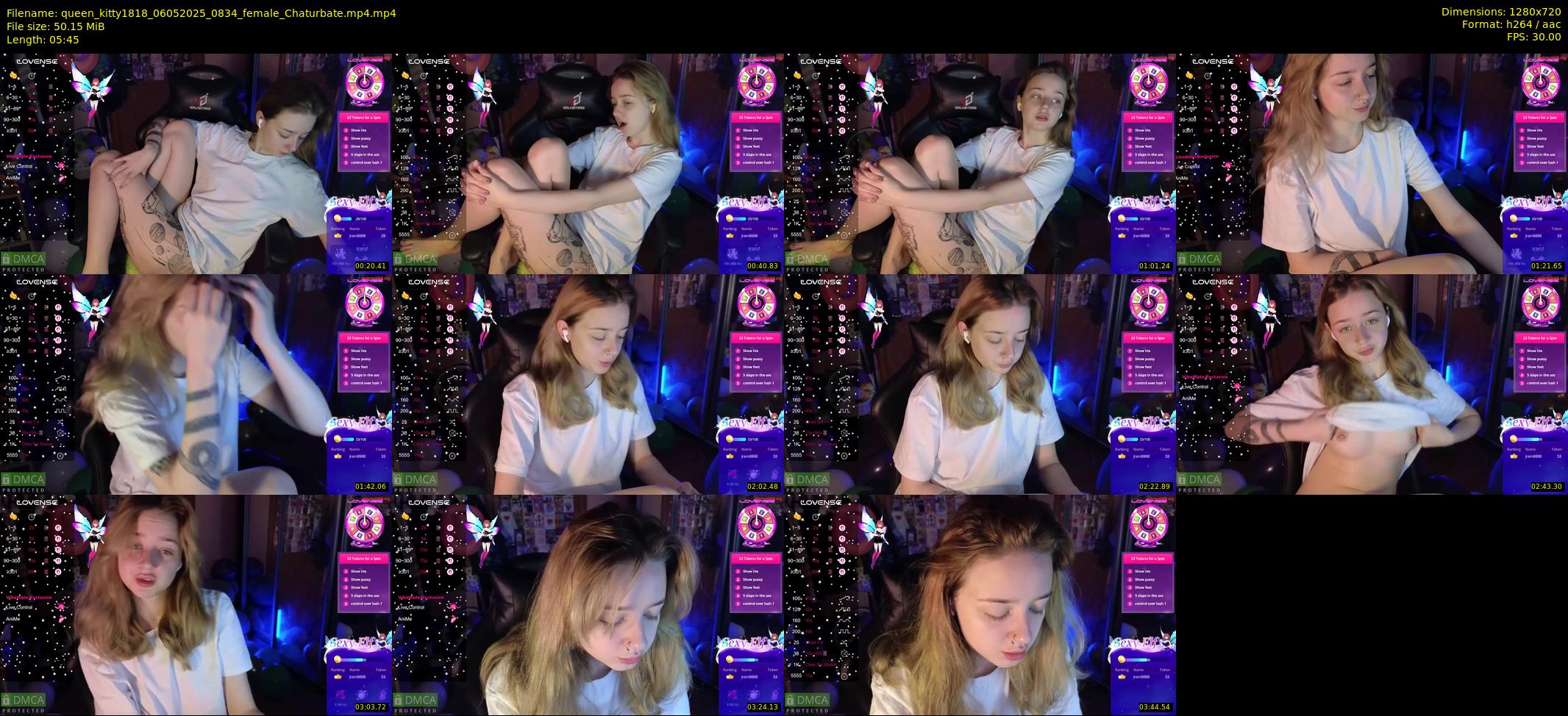 queen_kitty1818 — 6 minute Chaturbate female cam show recording, 720p, May 6, 2025